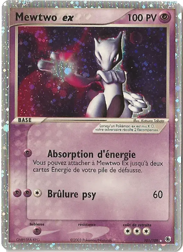 Carte Pokémon Mewtwo ex #101 — Rubis & Saphir