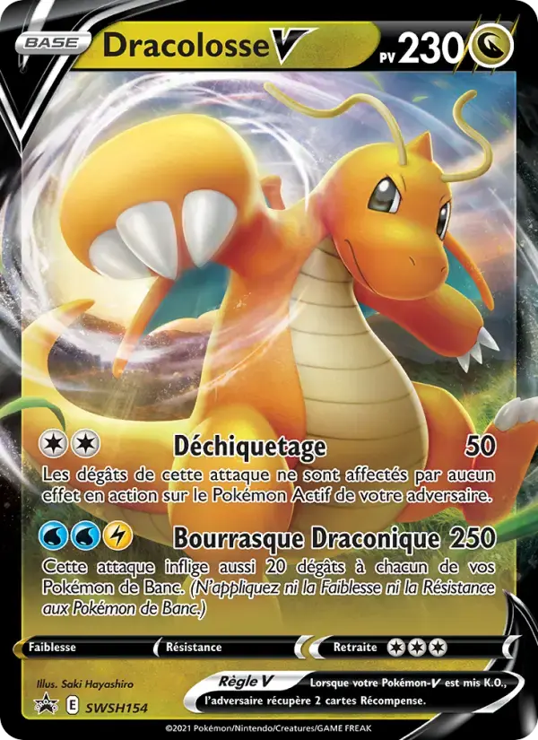 Carte Pokémon Dracolosse V #SWSH154 — Promos Épée et Bouclier