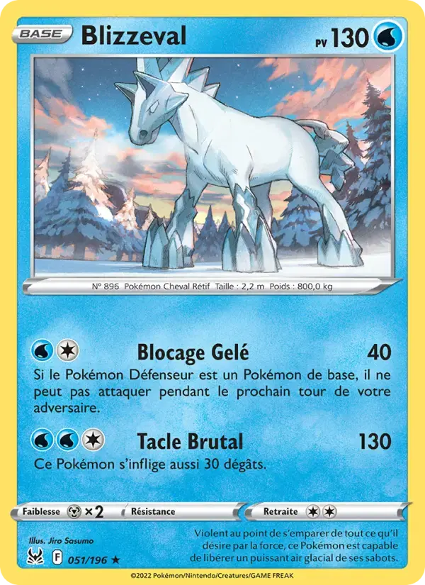 Carte Pokémon Blizzeval #051 — Origine Perdue