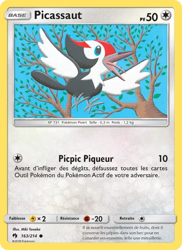 Carte Pokémon Picassaut #163 — Tonnerre Perdu