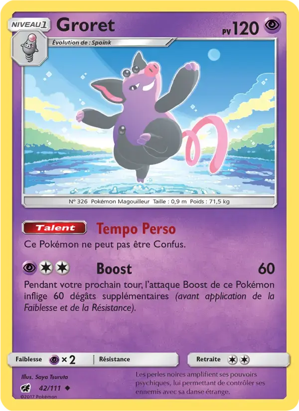 Carte Pokémon Groret #42 — Invasion Carmin