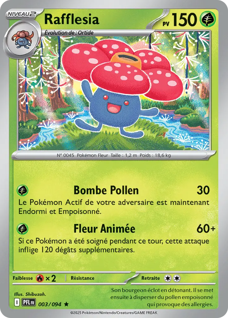 Carte Pokémon Rafflesia #003 Cosmos Holo — Flammes Fantasmagoriques