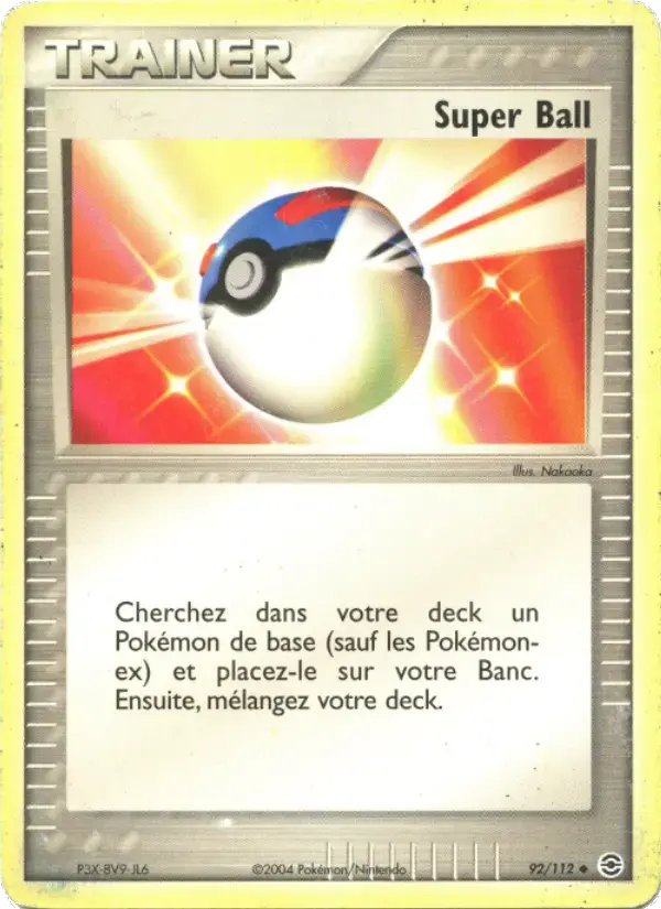 Carte Pokémon Super Ball #92 — Rouge Feu & Vert Feuille