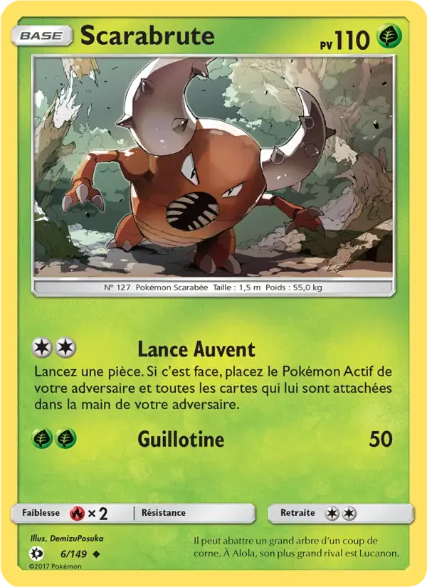 Carte Pokémon Scarabrute #6 — Soleil et Lune