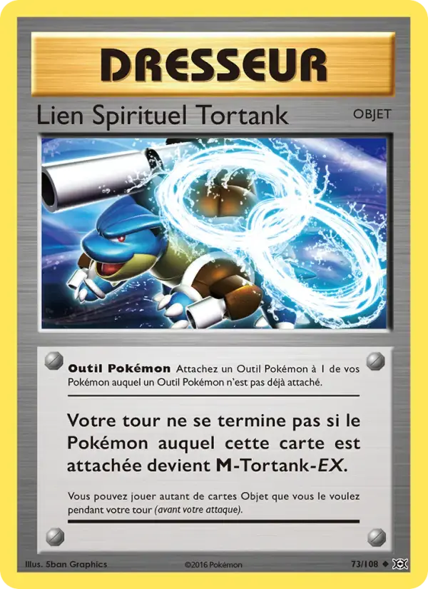 Carte Pokémon Lien Spirituel Tortank #73 — Évolutions XY