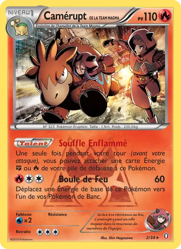 Carte Pokémon Camérupt de la Team Magma #2 — Double Danger
