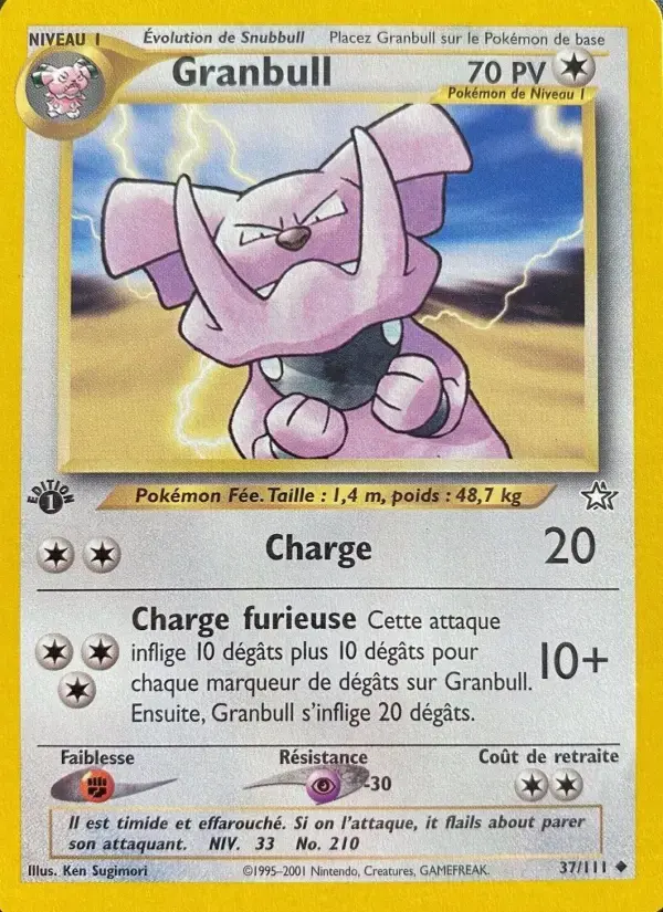 Carte Pokémon Granbull #37 — Neo Genesis