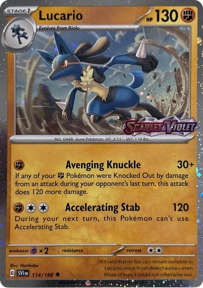 Lucario #114 Stamp — Scarlet & Violet