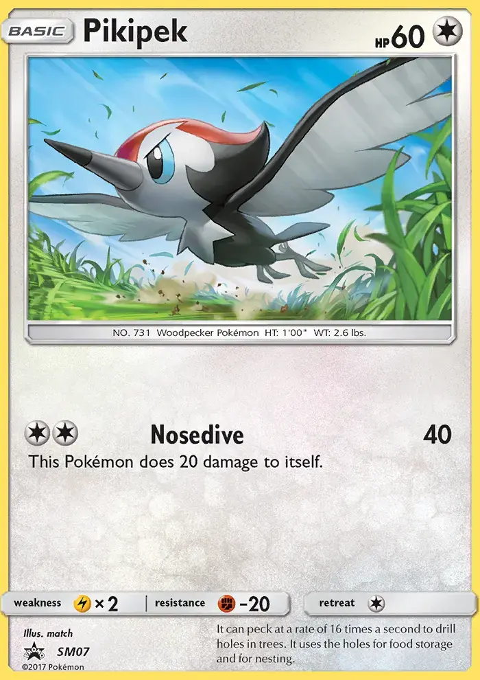Carte Pokémon Pikipek #SM07 — Promos Soleil et Lune