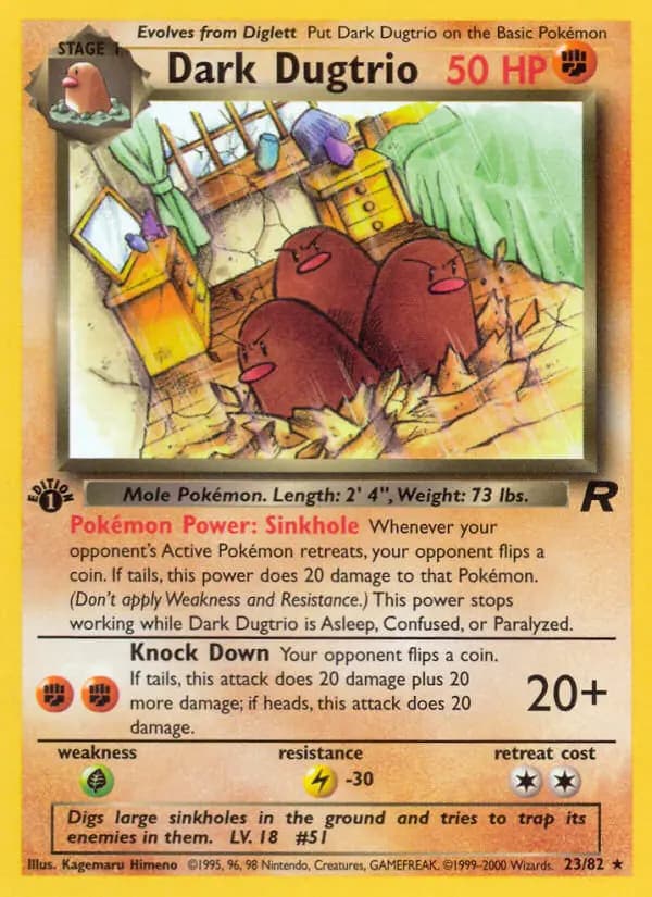 Dark Dugtrio #23 — Team Rocket