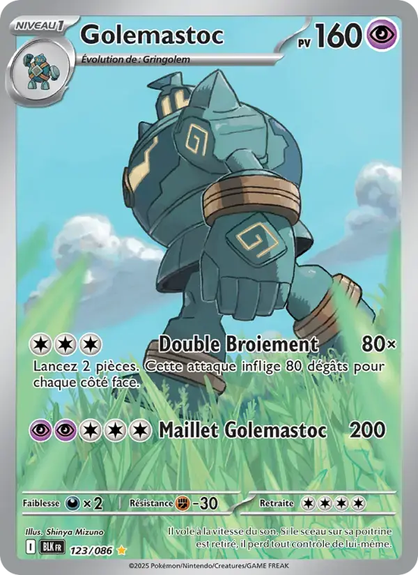 Carte Pokémon Golemastoc #123 — Foudre Noire