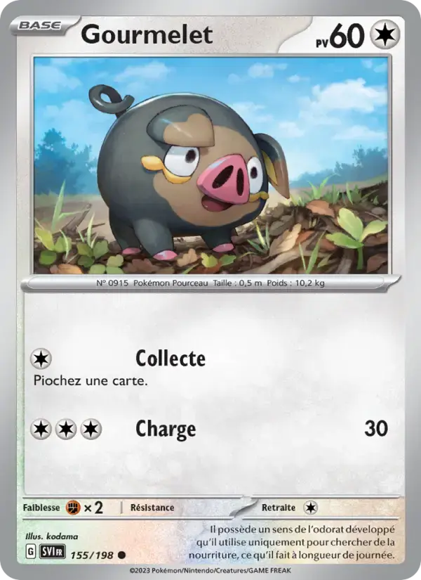 Carte Pokémon Gourmelet #155 — Écarlate et Violet