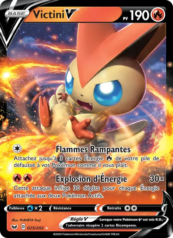 Carte Pokémon Victini V #25 — Épée et Bouclier