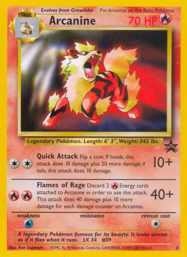 Carte Pokémon Arcanin #6 — Promos Wizards