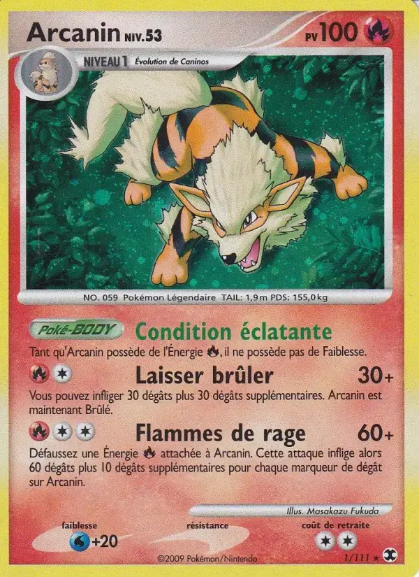 Carte Pokémon Arcanin Niv. 53 #1 — Rivaux Émergeants