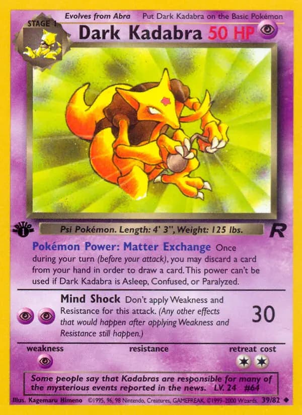 Dark Kadabra #39 — Team Rocket