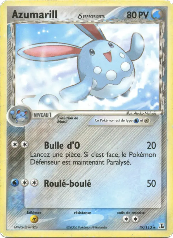 Carte Pokémon Azumarill δ #19 — Espèces Delta