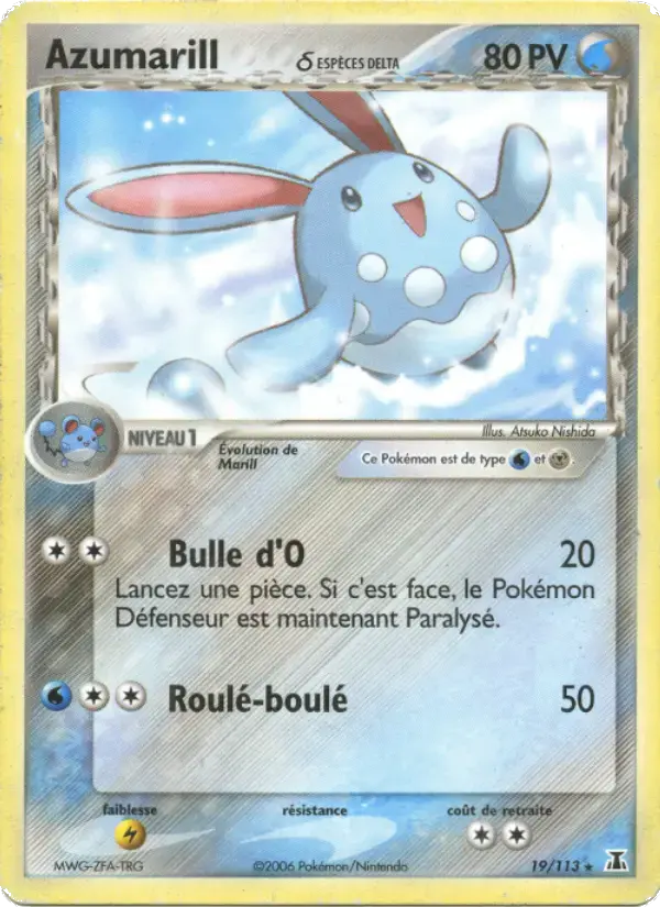 Carte Pokémon Azumarill δ #19 — Espèces Delta