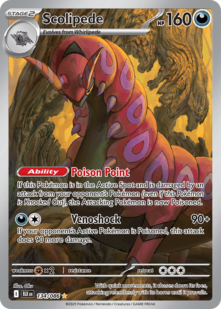 Carte Pokémon Brutapode #134 — Foudre Noire