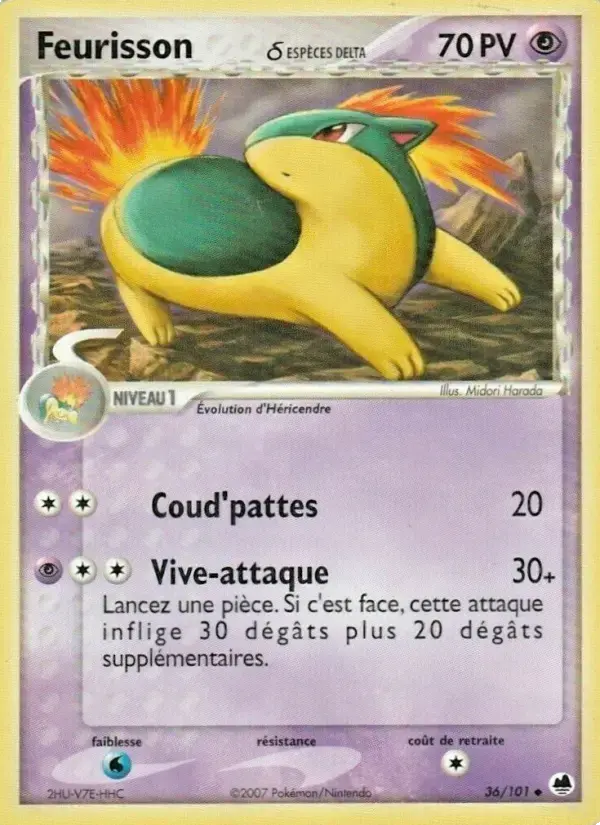 Carte Pokémon Feurisson δ #036 — Île des Dragons
