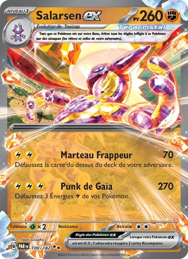 Carte Pokémon Salarsen-ex #100 — Faille Paradoxe