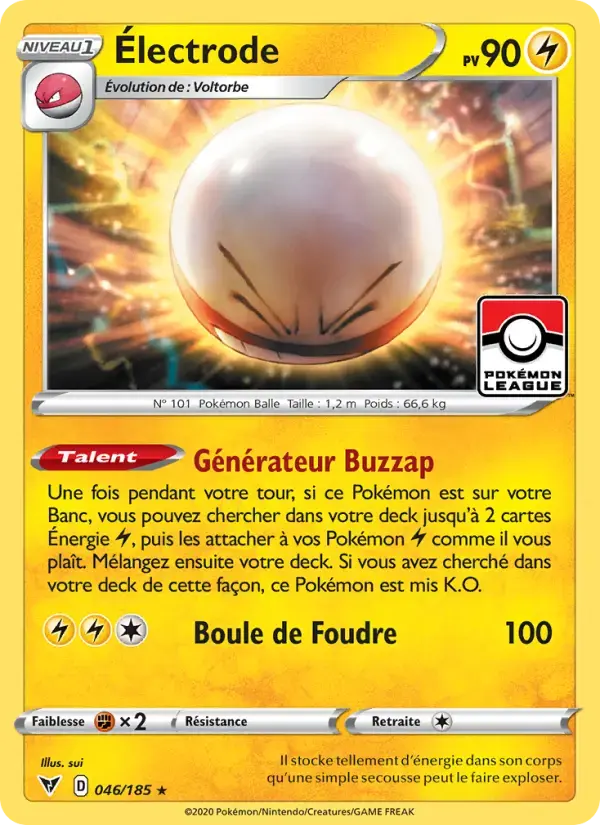 Carte Pokémon Électrode #46 — Voltage Éclatant