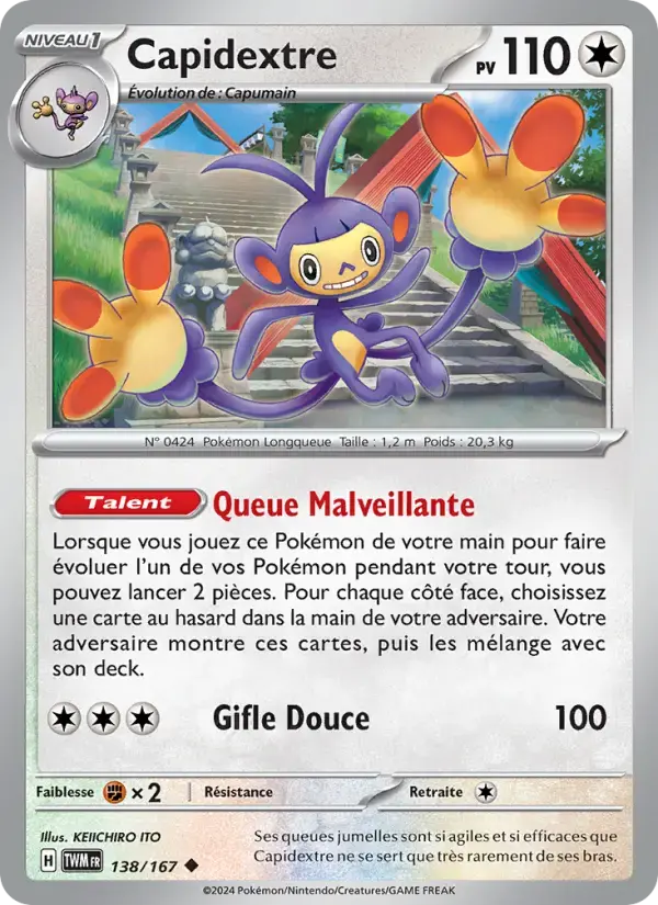 Carte Pokémon Capidextre #138 — Mascarade Crépusculaire