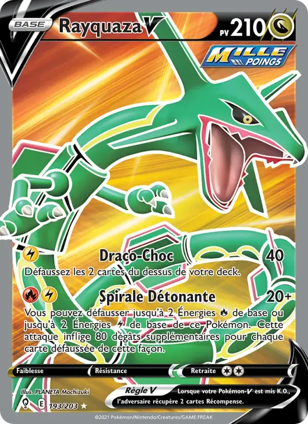 Carte Pokémon Rayquaza V #193 — Évolution Céleste