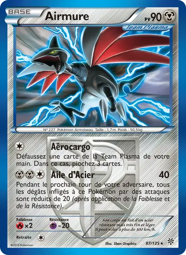 Carte Pokémon Airmure #87 — Tempête Plasma