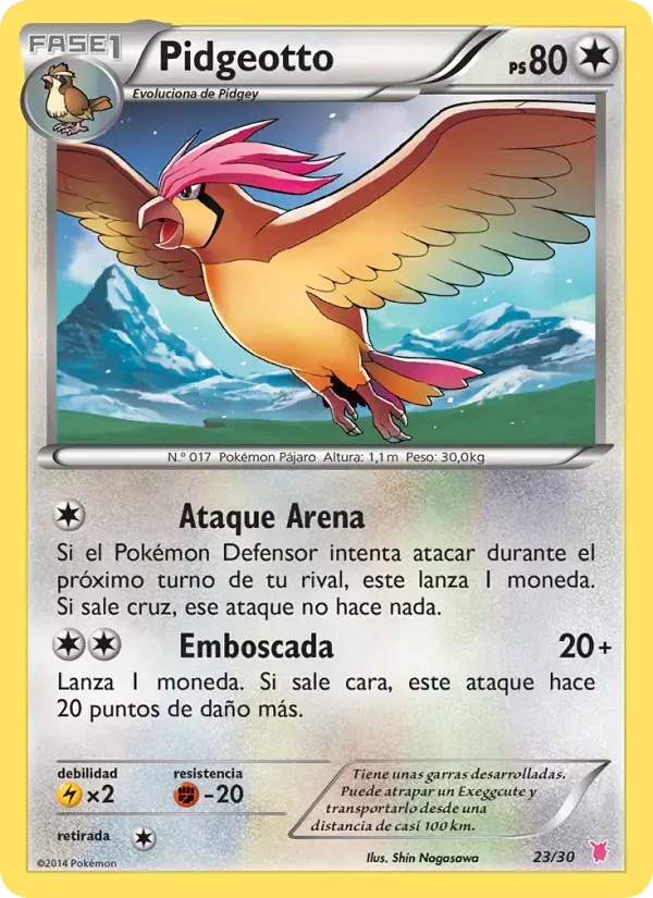 Carte Pokémon Pidgeotto #23 — Kit du Dresseur XY (Grodoudou)