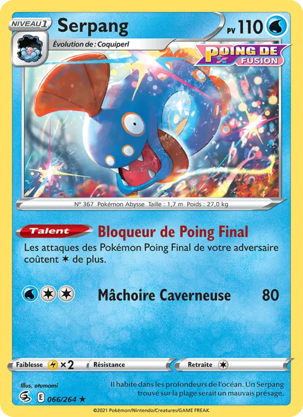 Carte Pokémon Serpang #66 — Poing de Fusion