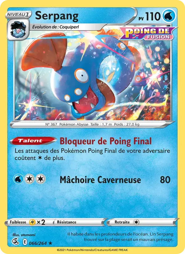 Carte Pokémon Serpang #66 — Poing de Fusion