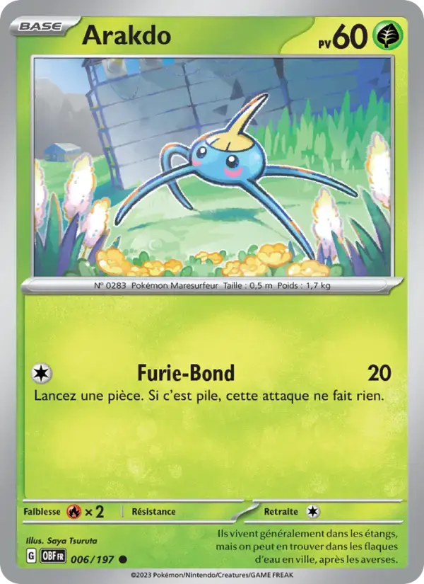 Carte Pokémon Arakdo #006 — Flammes Obsidiennes