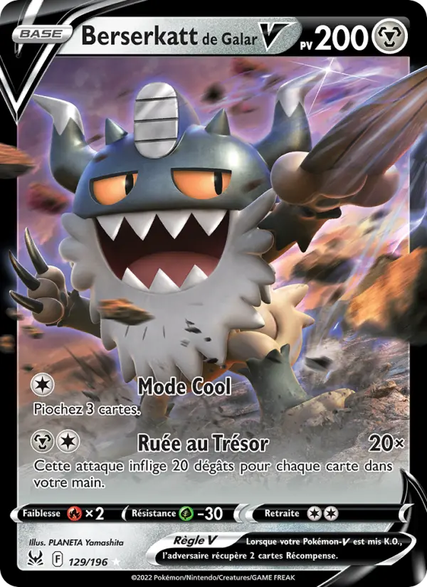 Carte Pokémon Berserkatt de Galar V #129 — Origine Perdue