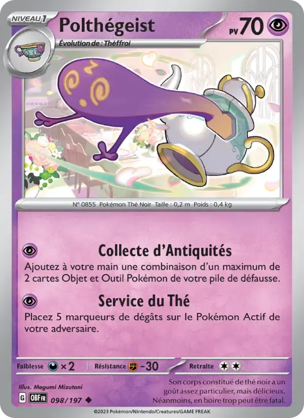 Carte Pokémon Polthégeist #098 — Flammes Obsidiennes