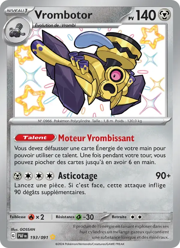 Carte Pokémon Vrombotor #193 — Destinées de Paldea