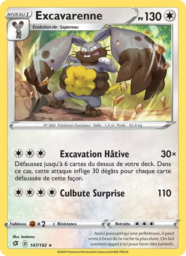 Carte Pokémon Excavarenne #147 — Clash des Rebelles