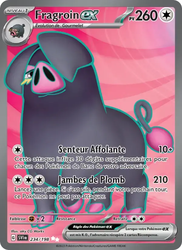 Carte Pokémon Fragroin-ex #234 — Écarlate et Violet