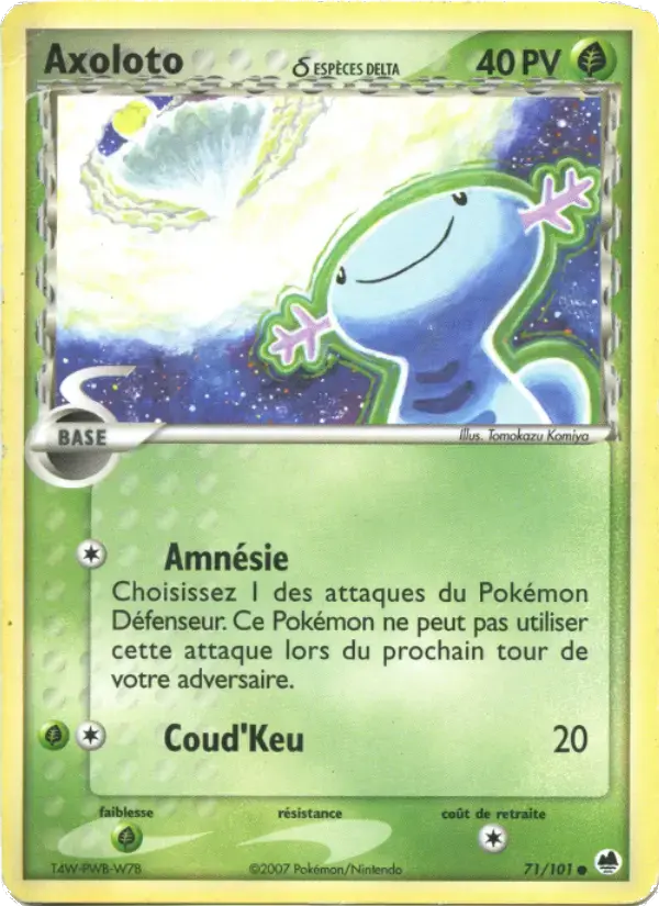Carte Pokémon Axoloto δ #071 — Île des Dragons