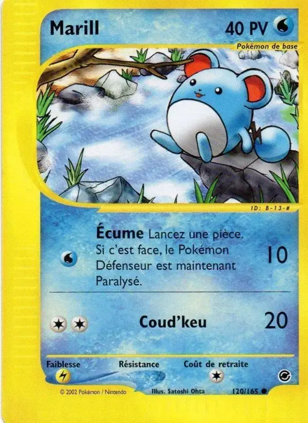 Carte Pokémon Marill #120 — Expédition