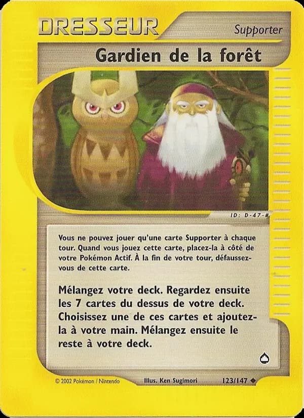Carte Pokémon Gardien de la forêt #123 — Aquapolis