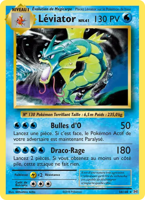 Carte Pokémon Léviator #34 — Évolutions XY
