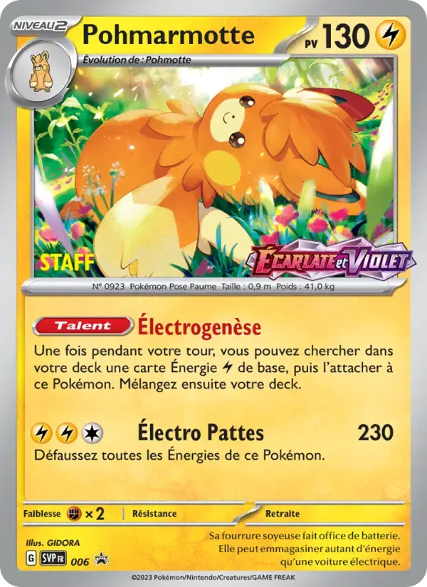 Carte Pokémon Pohmarmotte #6 — Promos Écarlate et Violet