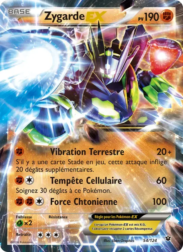 Carte Pokémon Zygarde EX #54 — Impact des Destins