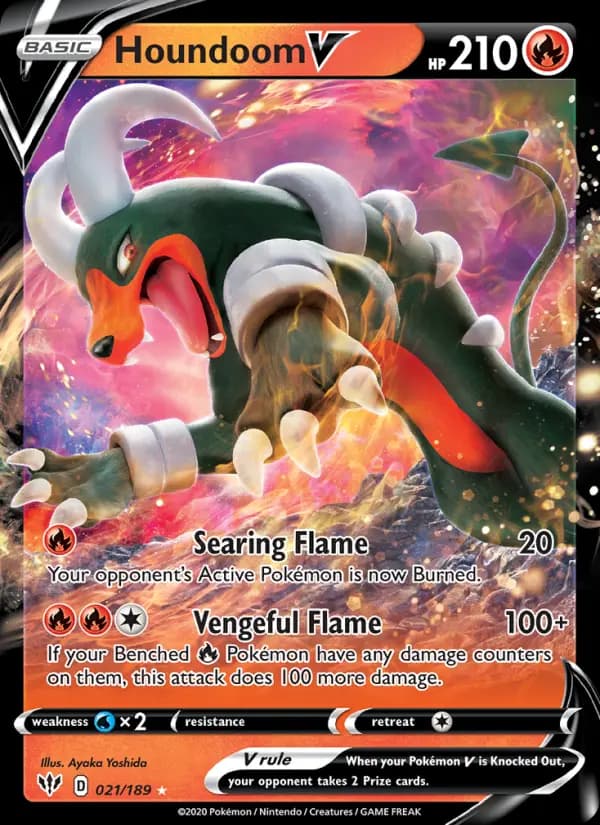 Houndoom V #21 — Darkness Ablaze