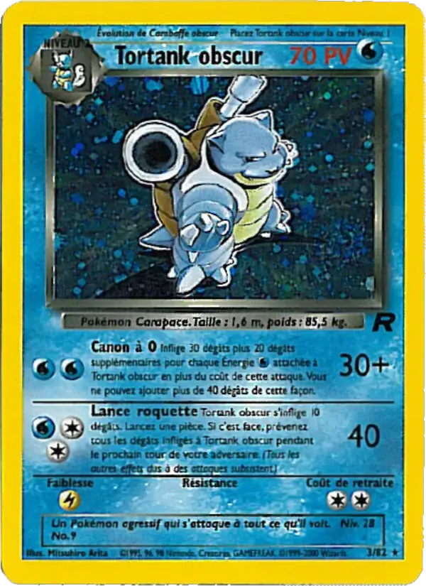 Carte Pokémon Tortank obscur #3 — Team Rocket