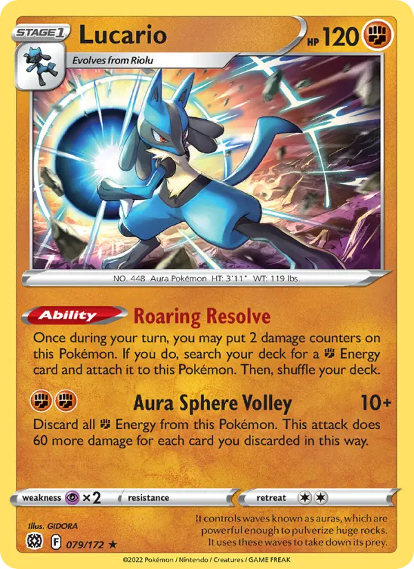Carte Pokémon Lucario #079 — Stars Étincelantes