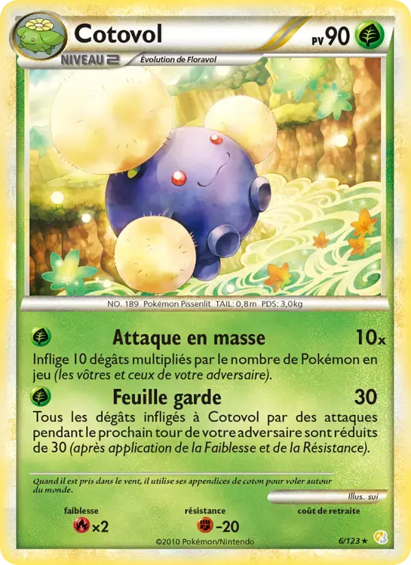 Carte Pokémon Cotovol #6 — HeartGold SoulSilver