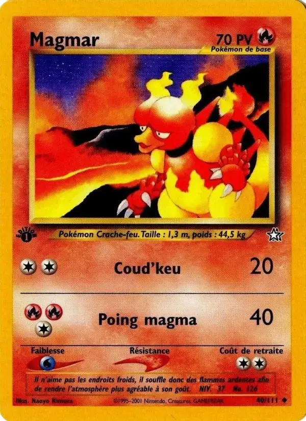 Carte Pokémon Magmar #40 — Neo Genesis