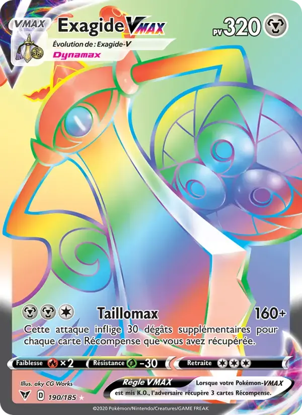 Carte Pokémon Exagide VMAX #190 — Voltage Éclatant